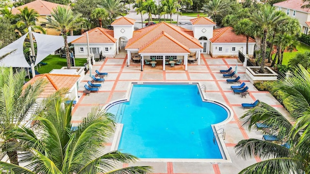 view of pool with a patio area