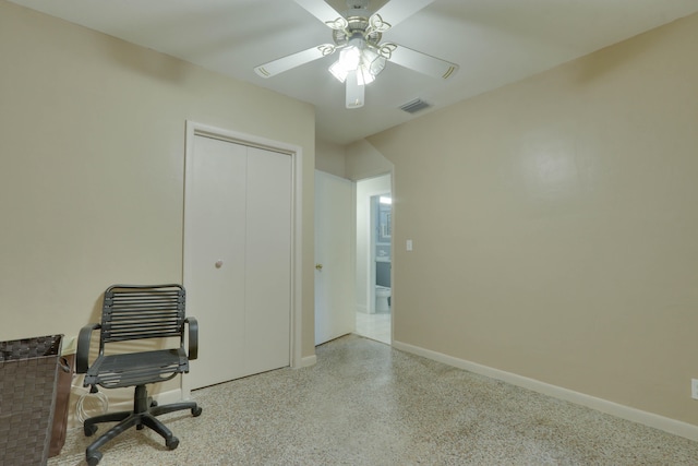 office with ceiling fan