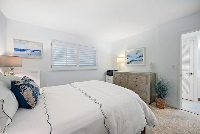 view of carpeted bedroom