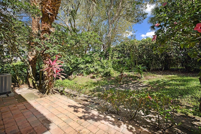 view of patio featuring central AC unit