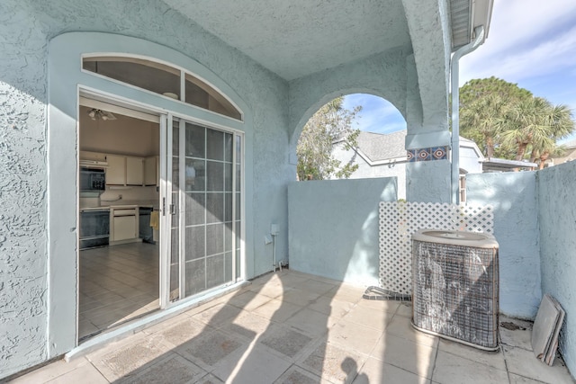 view of patio with central air condition unit