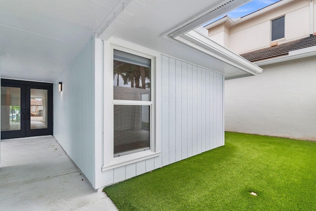 exterior space featuring french doors