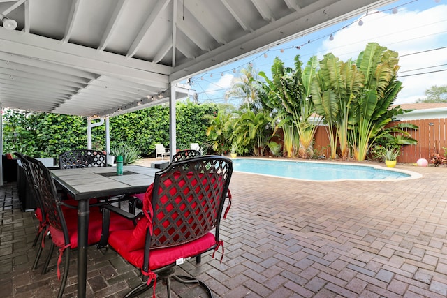 view of pool with a patio