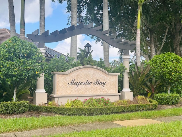 view of community sign