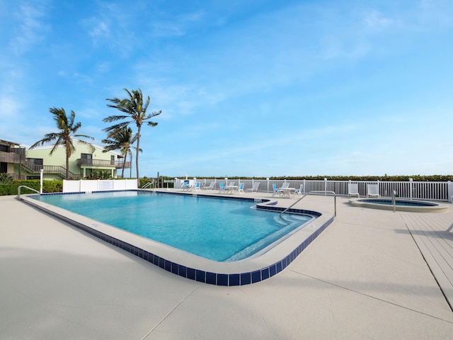 view of pool with a patio area