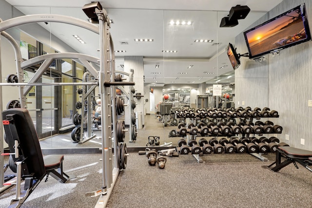 view of exercise room