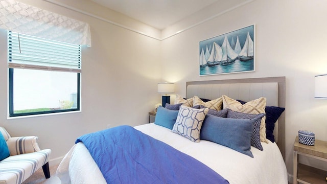 bedroom featuring wood-type flooring