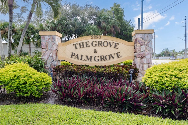 view of community sign