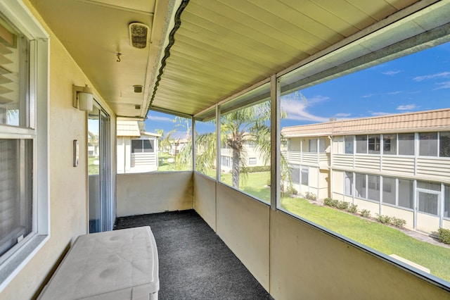 view of sunroom