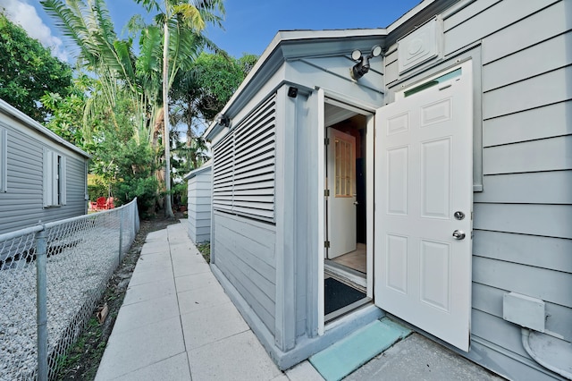 view of doorway to property