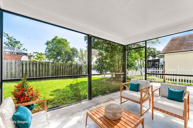 view of sunroom