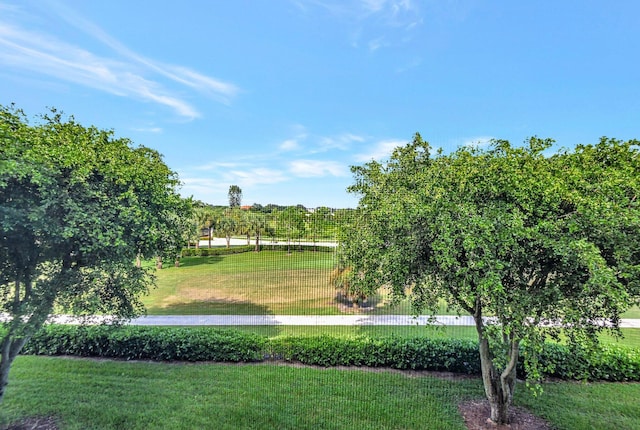 view of home's community with a yard