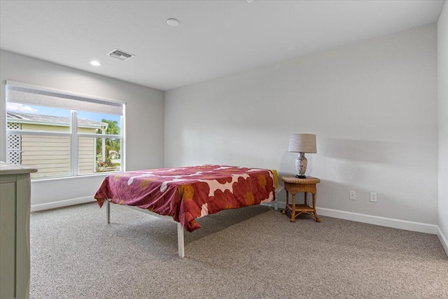 view of carpeted bedroom