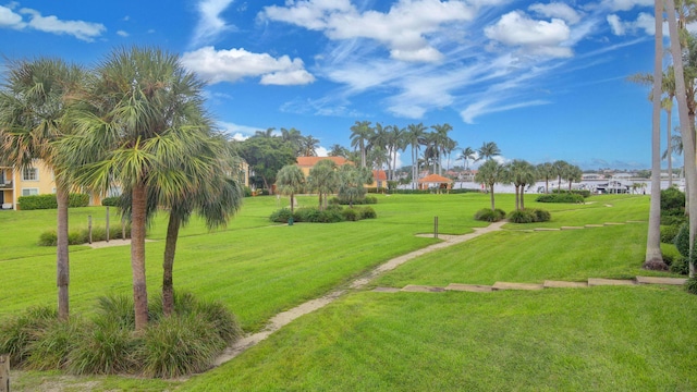 surrounding community featuring a lawn