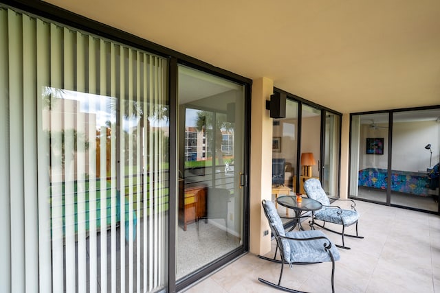 view of sunroom