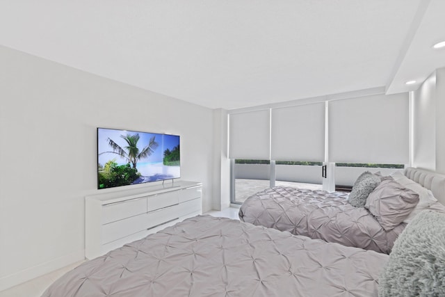 bedroom featuring recessed lighting