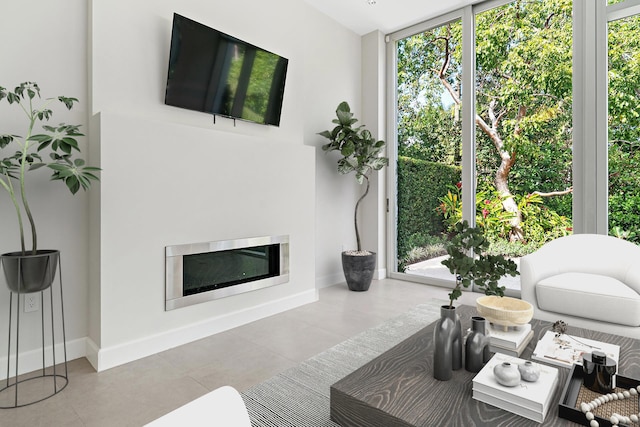 living room with plenty of natural light