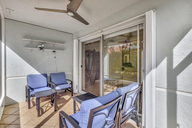 view of patio / terrace with ceiling fan