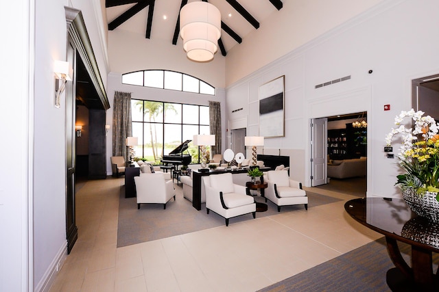 community lobby with visible vents