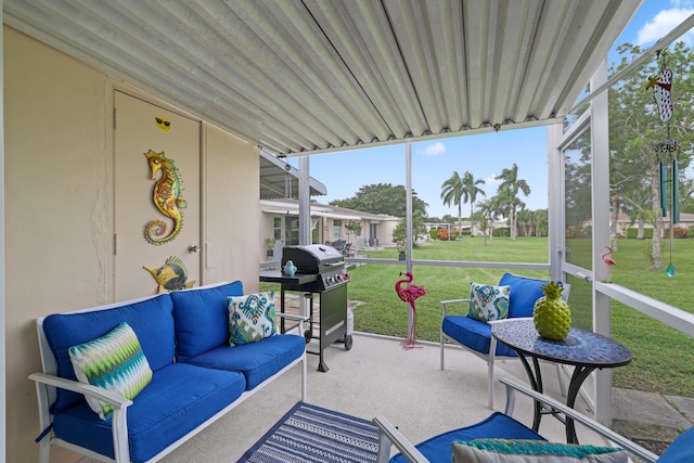 view of sunroom