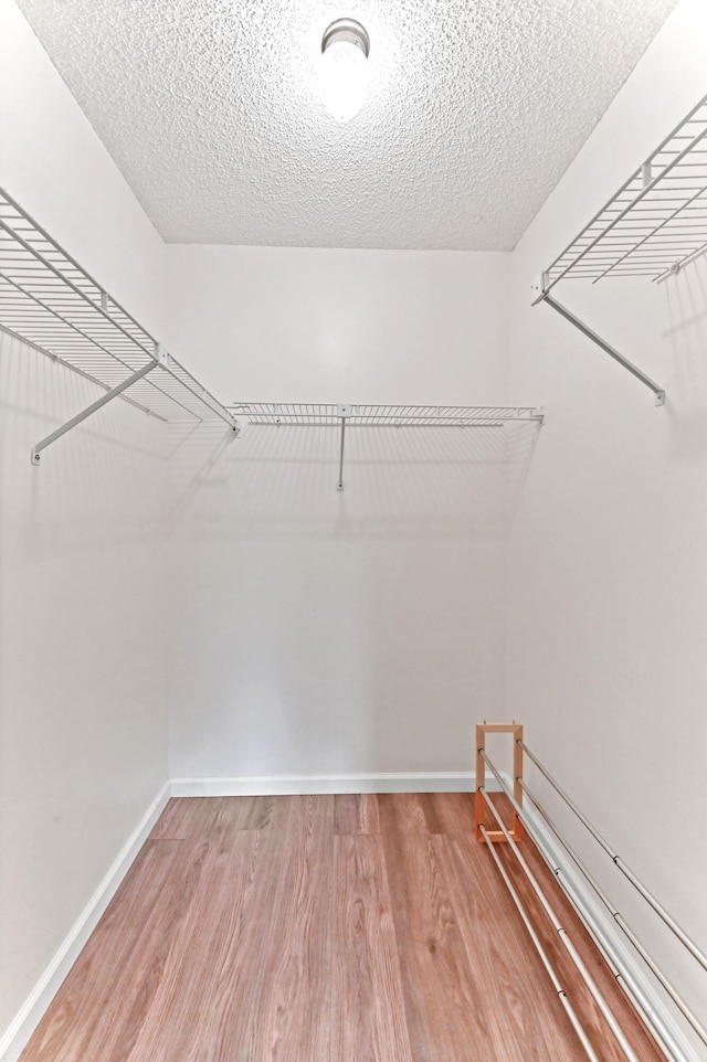 spacious closet featuring hardwood / wood-style flooring