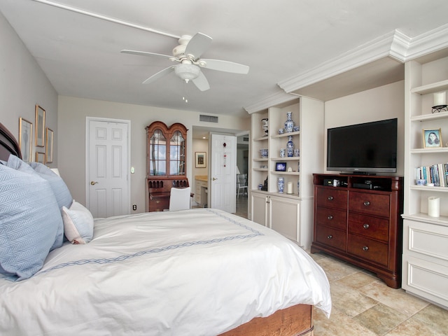 bedroom with ceiling fan