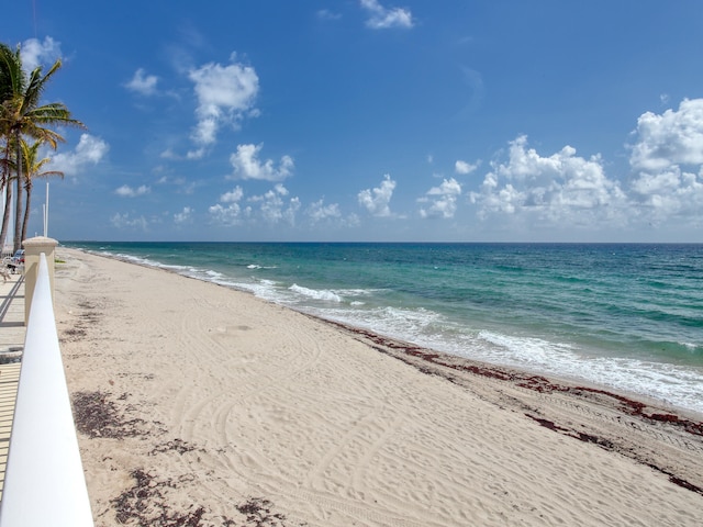 water view featuring a beach view