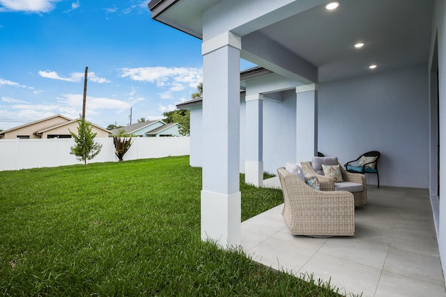 view of yard with a patio