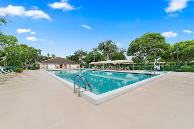 view of pool with a patio