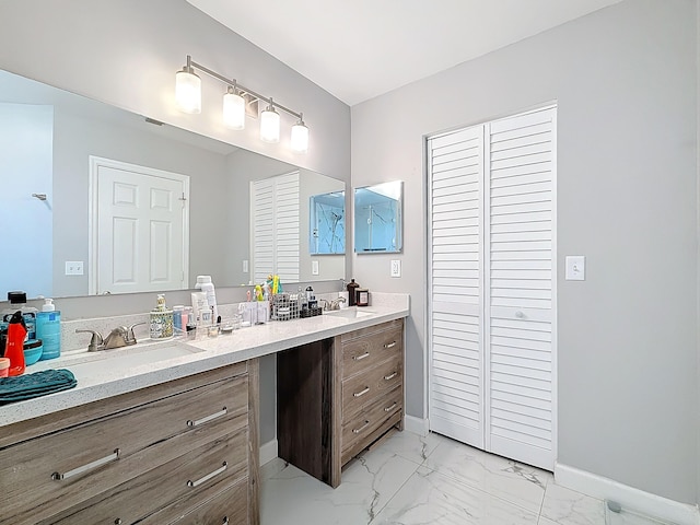 bathroom featuring vanity