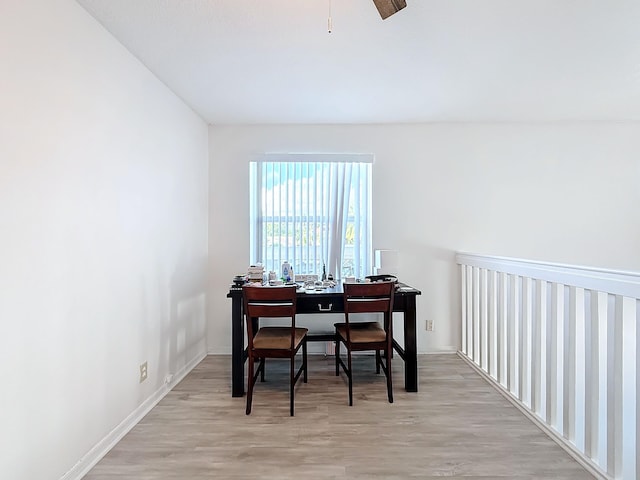 dining room with light hardwood / wood-style flooring