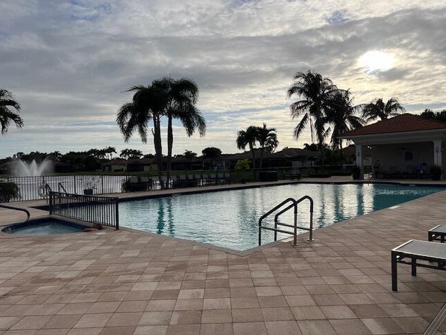 view of pool featuring a patio area