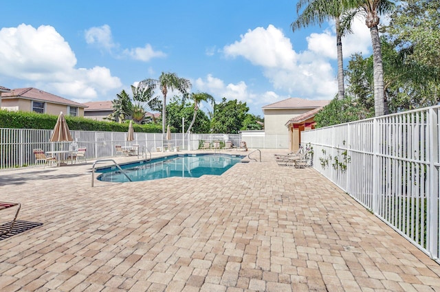 view of pool with a patio