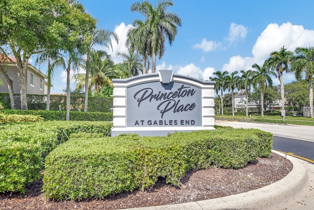 view of community sign