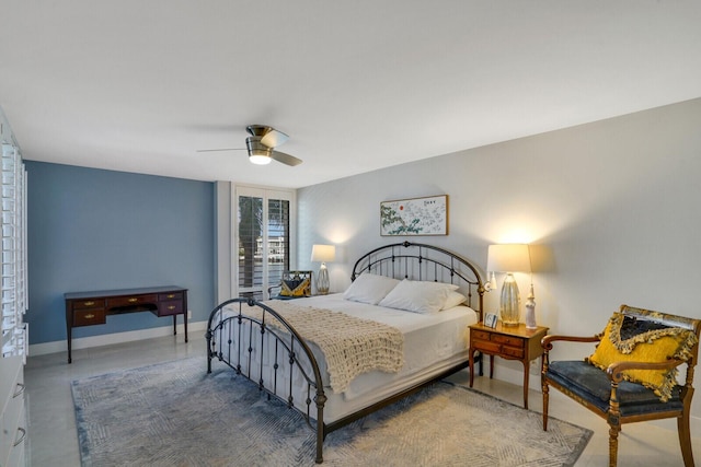 bedroom with ceiling fan