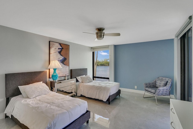 bedroom with ceiling fan