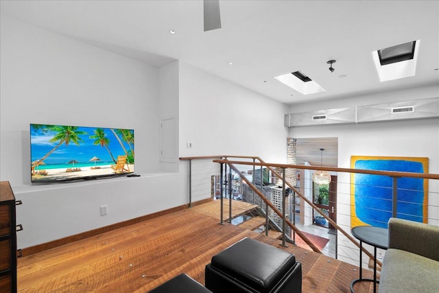 interior space featuring light wood-type flooring