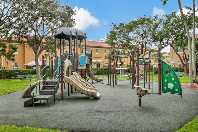 view of jungle gym