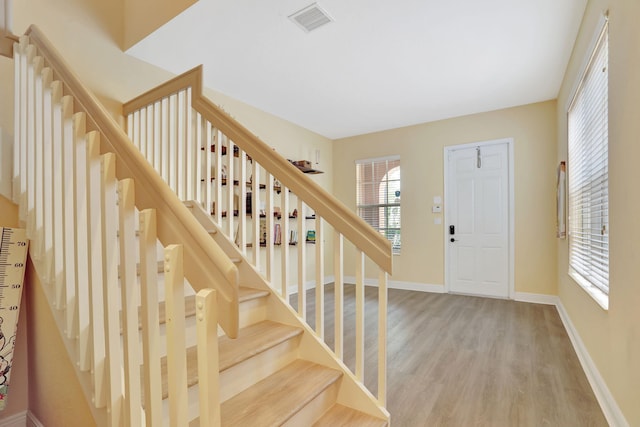 entrance foyer with hardwood / wood-style flooring