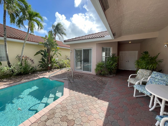 view of pool with a patio