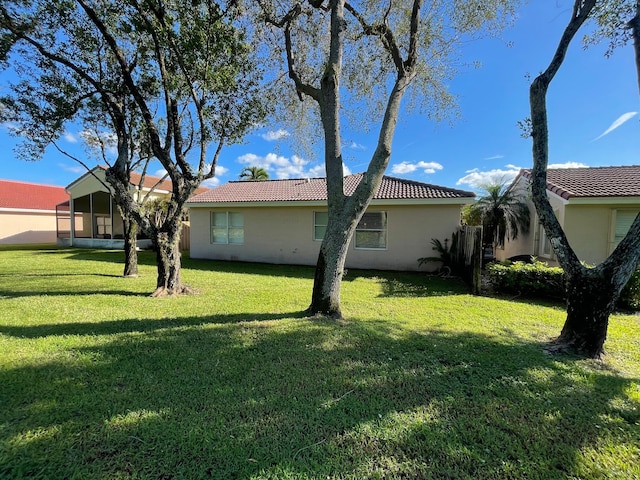 exterior space with a lawn