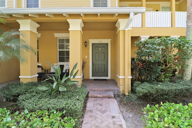 view of doorway to property