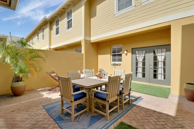 view of patio with french doors