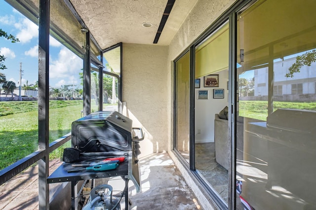 view of sunroom