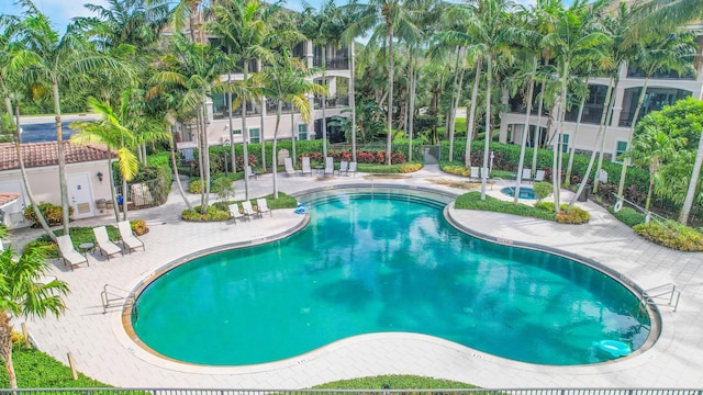 view of pool with a patio area