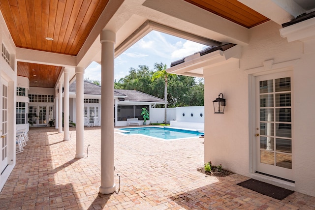 view of pool with a patio