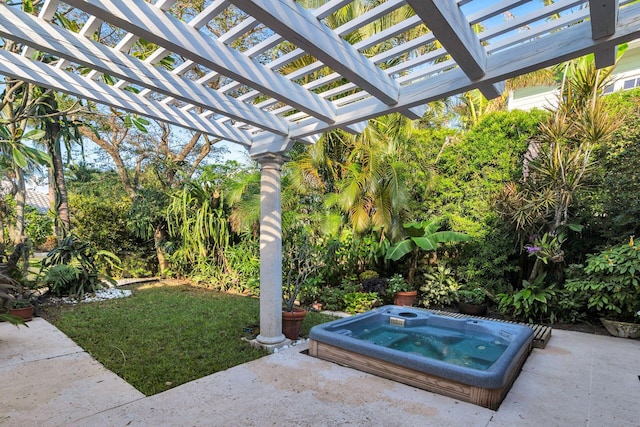 view of patio / terrace with a pergola