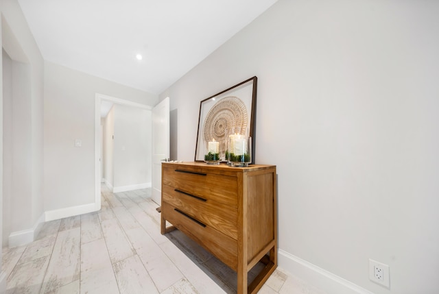 hallway featuring light hardwood / wood-style floors