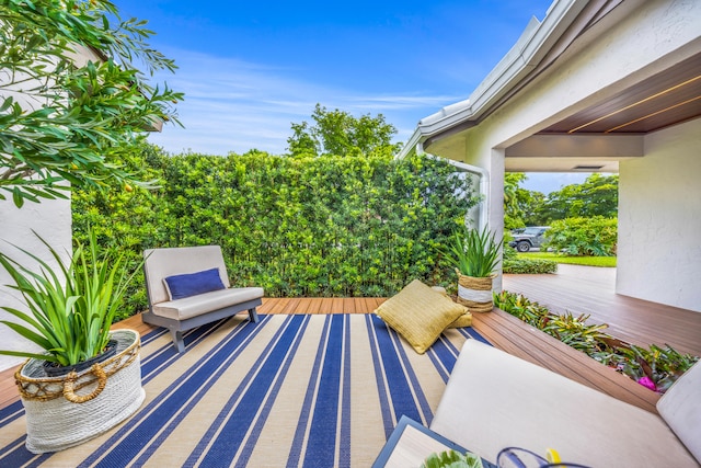 view of patio with a deck