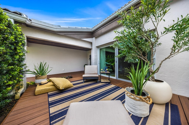 view of wooden deck